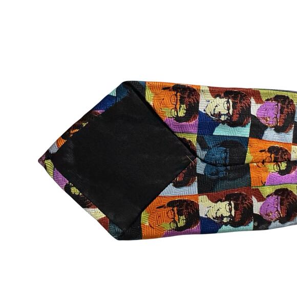 Ralph Marlin RM Style Austin Powers Faces Multicolor 1999 Vintage Necktie - Picture 6 of 7